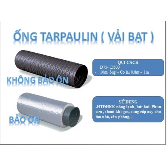 Ống gió mềm vải Tarpaulin